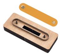 GORGECRAFT Troqueles de Corte de Cuero Correas de Cable de Acero Metálico Organizador de Cables Cortador de Formas Molde de Punzonado Y Repujado Plantilla de Corte Herramienta con Base de Madera Lisa