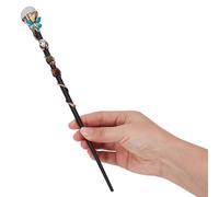 GORGECRAFT Varita Mágica de Cristal Hecha A Mano Ideal para Brujas Magos Y Hadas con Mariposas Entrelazadas Y Enredaderas de Cuarzo Rosa Disfraces de Halloween Navidad Y Juegos de rol.