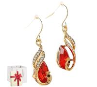 Gorgeous Peacock Blue Crystal Long Earrings, Women’s Fashion Sparkling Earrings, Elegant Personality Versatile Dangle