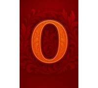 Gorgeous, red, monogrammed journal notebook with a capital letter O on the front cover.