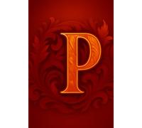 Gorgeous, red, monogrammed journal notebook with a capital letter P on the front cover. by Christine Iverson