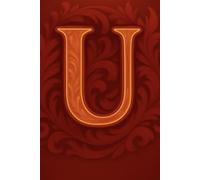Gorgeous red, monogrammed journal notebook with a capital letter U on the front cover.