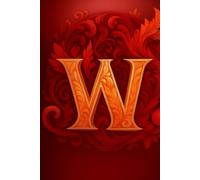 Gorgeous red, monogrammed journal notebook with a capital letter W on the front cover.