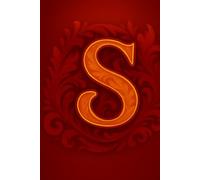 Gorgeous, red, monogrammed journal notebook with the capital letter S on the front cover