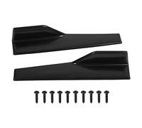 Gorgeri 2 piezas laterales de coche faldas universales, laterales falda Rocker Splitter Winglet Wings Canard difusor (negro brillante)