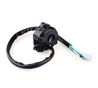 Gorgeri 7/8 "Motocicleta Interruptor izquierdo Manillar Control Bocina Luz de señalización direccional Luz alta/baja, Interruptor de cambio de luz de señal direccional,Bocina,Bajo/Interruptor (Negro)