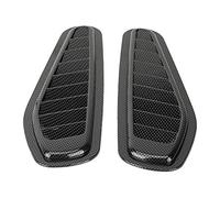 Gorgeri Cuchara de entrada de flujo de aire , ABS 2 piezas Estilo de fibra de carbono Entrada de flujo de aire del coche Cuchara decorativa Cubierta de campana de ventilación del capó Universal