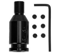 Gorgeri Desplazadores con rosca para coche, universales Adaptador de perilla de cambio de coche para desplazadores sin rosca 12x1.25(negro)