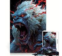 Gorila Albino Enojado con Detalles Rojos, Rompecabezas de 1000 Piezas para Adultos, Regalos, Entrenamiento, relajación, Bordes Bien definidos, Regalo Ideal (38x52cm)