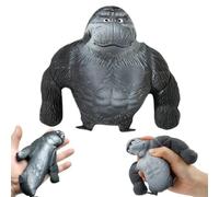 Gorila Antiestrés Elástico - Juguete de Gorila para Apretar, Súper Satisfactorio para Aliviar la Ansiedad, Mono Antiestrés para Adultos y Niños