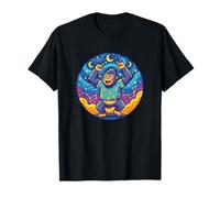 Gorila Banana Bailando Bajo Cielo Cósmico Noche Camiseta