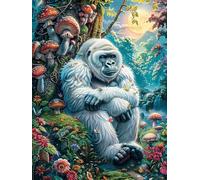 Gorila del Bosque Rompecabezas 500 Piezas Cartón Grueso para Coleccionistas Animales y Plantas Noches De Cita Mejora Concentración Ocio En Casa Regalo Reyes Magos 500 PCS