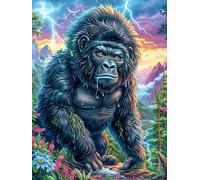 Gorila en el jardín Puzzle 300 Piezas Cartón Grueso para Principiantes Cuentos de Hadas de Animales y Plantas Agilidad Mental Vacaciones Verano Garantía Reposición Piezas Regalo Ideal 300 PCS