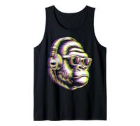 Gorila estilizada - Animal estilo urbano pop art cyberpunk Camiseta sin Mangas