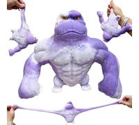 Gorila Juguete Antiestres, Juguete de Gorila de Suave Látex, Juguete de Mono Que Se Estira y Squeeze, Gorilas de Descompresión para Ocio, Entretenimiento, Alivio del Estrés - púrpura