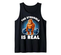 Gorila La lucha es real levantamiento de pesas gimnasio divertido Camiseta sin Mangas