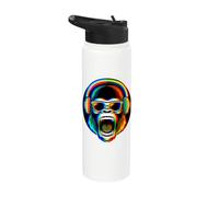 Gorila Pop Art, diseño, DJ, humor, Music y Street Art Stainless Steel Insulated Water Bottle