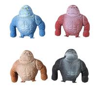 Gorila Realista De DescompresióN 4PCS Monkey Juguetes Gorila Squishy Monkey Toy MuñEco AntiestréS Juguete De EstréS De Gorila MarróN Juguete del Gorila Suave Y CóModo Stress and Anxiety Relief