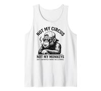 Gorila Sarcástico Fumando, No Mi Circo No Mis Monos Camiseta sin Mangas