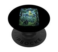 Gorila secuestro alienígena en la Selva Tropical PopSockets PopGrip Adhesivo