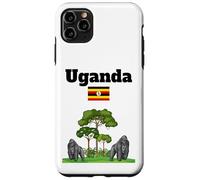 Gorilas de montaña de recuerdo de Uganda en la selva bandera de Uganda Carcasa para iPhone 11 Pro Max