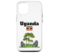 Gorilas de montaña de recuerdo de Uganda en la selva bandera de Uganda Carcasa para iPhone 12/12 Pro