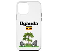 Gorilas de montaña de recuerdo de Uganda en la selva bandera de Uganda Carcasa para iPhone 12 mini