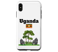 Gorilas de montaña de recuerdo de Uganda en la selva bandera de Uganda Carcasa para iPhone XS Max