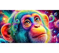 gorilas Puzzle Imposible,desafío for Adults Entretenimiento Creativo 1000 Piezas Obra de Arte de Juego de para Adultos y Niños a Partir de 12 Añosgorilas75x50cm/1000pcs