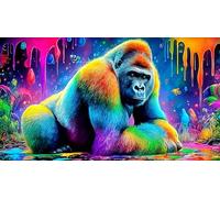 gorilas Puzzle Imposible,desafío para Adultos Juego edugatoivo 1000 Piezas Obra de Arte de Juego de para Adultos y niños 75x50cm/1000pcs