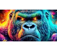 gorilas Puzzles Imposible,desafío for Adults Entretenimiento Creativo 1000 Piezas Obra de Arte de Juego de para Adultos y Niños Mayores de 12 añosgorilas38x26cm/1000pcs