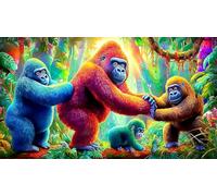 gorilas Puzzles Imposible,desafío for Adults Juego edugatoivo 1000 Piezas Obra de Arte de Juego de para Adultos y Niños a Partir de 12 Años 75x50cm/1000pcs