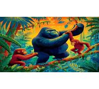 gorilas Puzzles Imposible,desafío para Adultos Entretenimiento Creativo 1000 Piezas Obra de Arte de Juego de para Adultos y Niños Mayores de 12 años 75x50cm/1000pcs