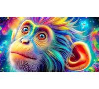 gorilas Puzzles Imposible,desafío para Adultos Entretenimiento Creativo 1000 Piezas Obra de Arte de Juego de para Adultos y Niños a Partir de 12 Años 75x50cm/1000pcs