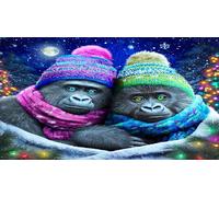 gorilas Puzzles Imposible,desafío para Adultos Entretenimiento Creativo 1000 Piezas Obra de Arte de Juego de para Adultos y niños 75x50cm/1000pcs