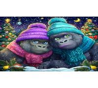 gorilas Rompecabezas Imposible,desafío for Adults Entretenimiento Creativo 1000 Piezas Obra de Arte de Juego de para Adultos, Regalos a Partir de 14 Años 38x26cm/1000pcs