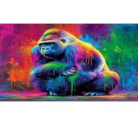 gorilas Rompecabezas Imposible,desafío for Adults Entretenimiento Creativo 1000 Piezas Obra de Arte de Juego de para Adultos y niños 38x52cm/1000pcs