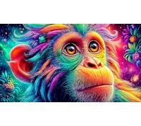 gorilas Rompecabezas Imposible,desafío for Adults Juego Educativo 1000 Piezas Obra de Arte de Juego de para Adultos y Niños Mayores de 12 añosgorilas75x50cm/1000pcs