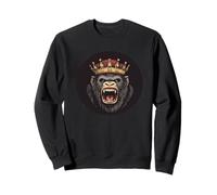 Gorilla Boss con corona para un aspecto fresco e informal Sudadera