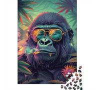 Gorilla con Gafas de Sol Paquete De 1000 Piezas Papel Ecológico Entrenamiento Cerebral Noche De Juegos En Familia Fácil Limpiar Horas Entretenimiento 38x26cm/1000pcs