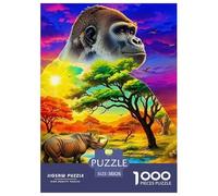 Gorilla Extreme Difficulty 1000 Piece Puzzle - Educational Art Game for Adults and Kids 12+ 38x26cm/1000pcs