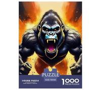 Gorilla Extreme Difficulty 1000 Piece Puzzle - Educational Art Game for Adults and Kids 12+ 70x50cm/1000pcs