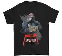 Gorilla Fighter MMA Artes Marciales Muay Thai - Camiseta para hombre, 100% algodón, Negro, XXL
