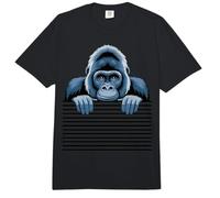 Gorilla Funny Peeking Animal Lover Zoo Primate para Hombres y Mujeres Comfort Colors Adult Heavyweight T-Shirt