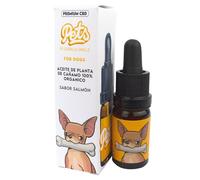 Gorilla Grillz® Aceite CBD 100% Orgánico para Perros | CBD Oil 3% (300 MG) | CBD Gotas Tópicas sin THC con Aroma de Salmón y Efecto Relajante Natural | Calmante Perros