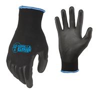 Gorilla Grip GREASE MONKEY Guantes de trabajo (5 pares, agarre máximo), color negro