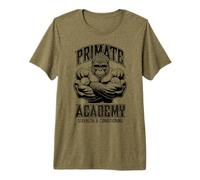Gorilla Gym Funny Primate Academy Fuerza y acondicionamiento Camiseta Premium