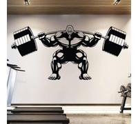 Gorilla Gym Vinilo adhesivo de pared Boost Fitness Motivación Muscular Barbell Gym Entrenamiento Deportes Póster Entrenamiento Art Deco Pegatina 42 x 91 cm