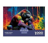 Gorilla Interesante Puzzle 1000 Pièces Pour Adultes Et Enfants À Partir De 12 ANS Jeux De Défi Jouets Éducatifs Divertissement Créatif Cadeau Classiques - Activité Familiale Parfaite 70x50cm/1000pcs