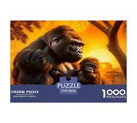 Gorilla Interesante Puzzle De 1000 Pièces Pour Adultes Et Enfants À Partir De 12 ANS Jeux De Défi Jouets Éducatifs Divertissement Créatif Cadeau Classiques - Activité Familiale Parfaite 38x26cm/1000p